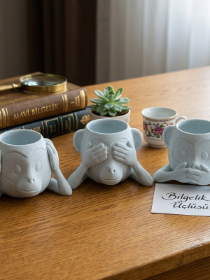 Bilge Maymunlar Tasarım Vazo Seti