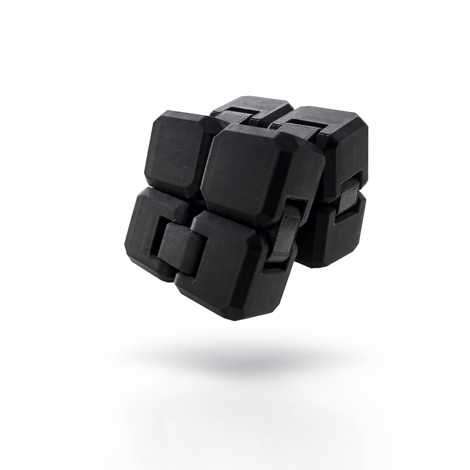 ZenCube: 3D Baskı Premium Sonsuz Stres Küpü Siyah